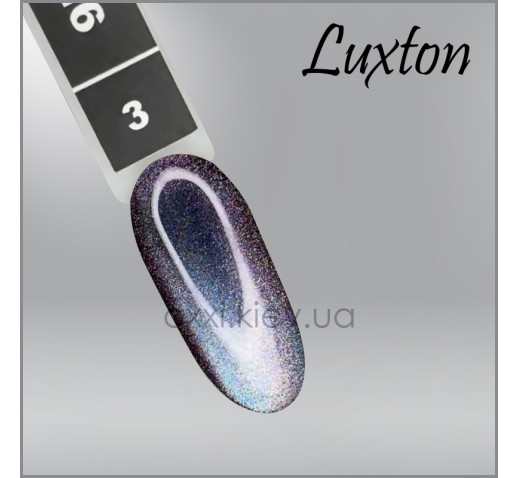 Гель-лак LUXTON 9D Cat 3 пепельно-фиолетово-зеленый, магнитный, 10мл
