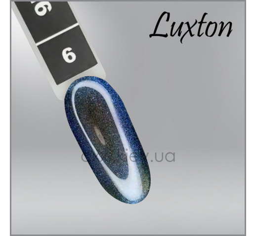 Гель-лак LUXTON 9D Cat 6 зелено-голубой, магнитный, 10мл