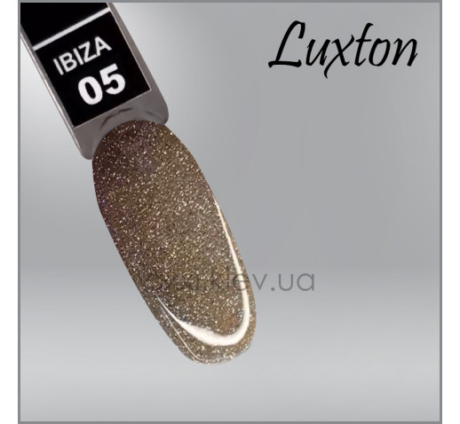 Гель-лак LUXTON Ibiza 5, светоотражающий золотистый с блестками и шиммерами, 10мл