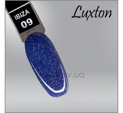 Гель-лак LUXTON Ibiza 9, светоотражающий сине-серебристый с блестками и шиммерами, 10мл