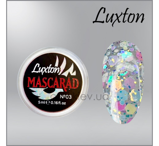 Глиттерный гель Luxton Mascarad 3, 5г