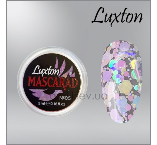 Глиттерный гель Luxton Mascarad 5, 5г 