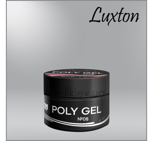 Poly Gel Luxton 8, приглушенный розово-бежевый, 30мл
