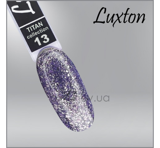 Гель-лак LUXTON Titan 13 лиловый с блестками, 10мл