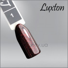 Гель-лак LUXTON 1 черный с красными блестками, 10мл