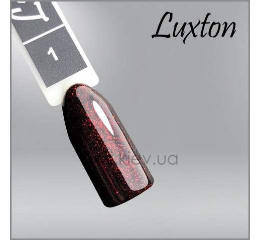 Гель-лак LUXTON 1 черный с красными блестками, 10мл