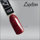 Гель-лак LUXTON 162  темно малиново-красный с блестками, 10мл