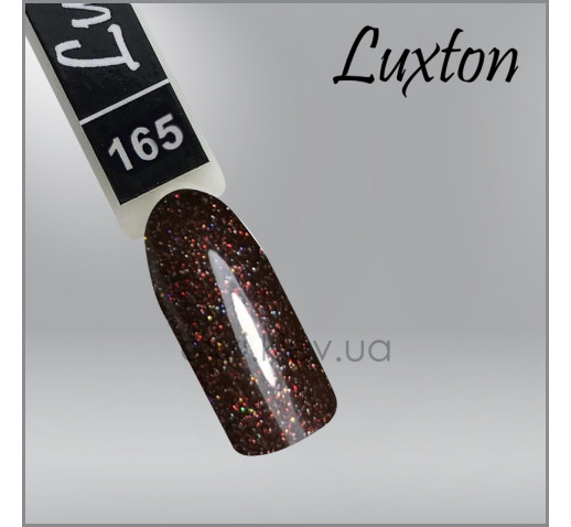 Гель-лак LUXTON 165 шоколадный с блестками, 10мл