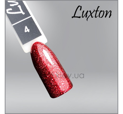 Гель-лак LUXTON 4 красный с белыми блестками, 10мл
