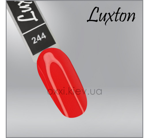 Гель-лак LUXTON 244, карминово-красный, эмаль, 10мл