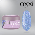 Моделирующий гель Builder Bogema Gel Oxxi Professional HEMA/TPO free, 7, голубой с голографическими блестками, 15мл