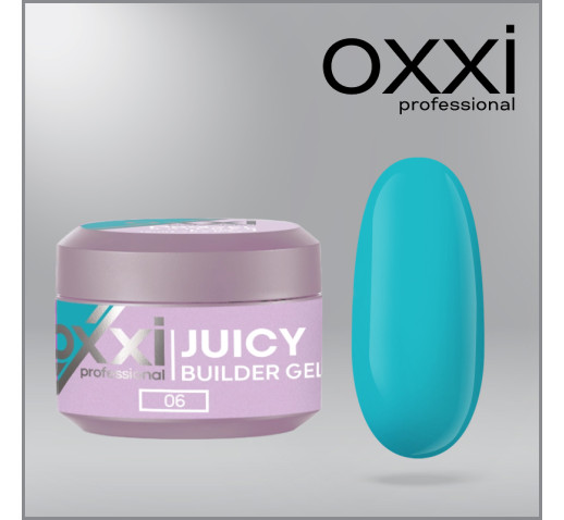 Моделирующий гель Oxxi Builder ProGel 6 HEMA/TPO free, бирюзовый, 15 мл