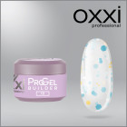 Моделирующий гель Oxxi Builder ProGel 18 HEMA/TPO free, прозрачный с конфетти, 15 мл