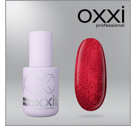 Гель-лак Oxxi Ruby Cat 1, классический красный, магнитный, 10мл