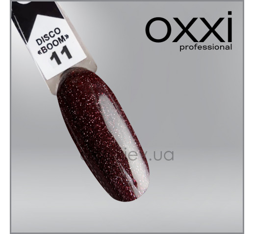 Гель-лак Disco Boom Oxxi 11, бордовый, светоотражающий, 10мл