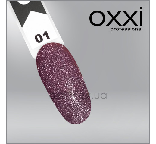 Светооражающая камуфлирующая база Electric Base Oxxi Professional 1, лиловая с шиммерами, 10мл