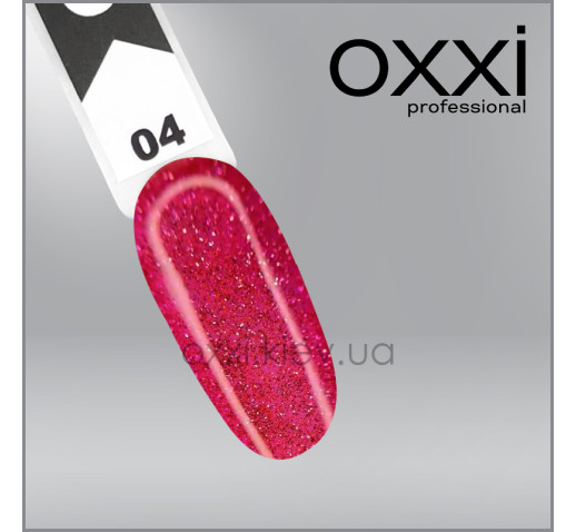 Светооражающая камуфлирующая база Electric Base Oxxi Professional 4, розовая с шиммерами, 10мл