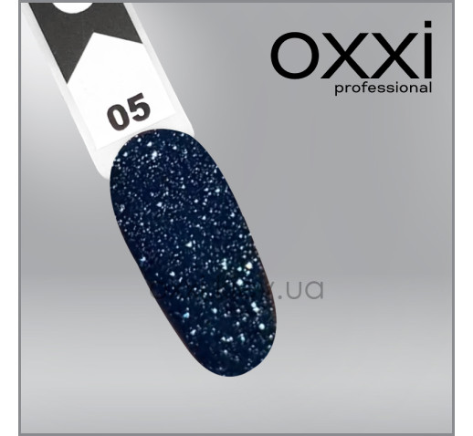 Светооражающая камуфлирующая база Electric Base Oxxi Professional 5, морская синяя с шиммерами, 10мл