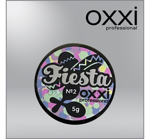 Глиттерный гель OXXI Fiesta  2, 5г 