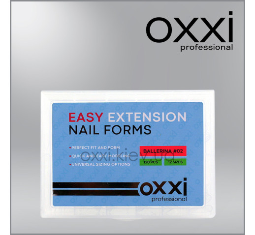 Верхние формы для наращивания ногтей Oxxi Professional Easy Extension Nail Forms 2 Ballerina
