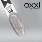 Камуфлирующая база Jolly Base Oxxi Professional 5, молочный с золотистой, розовой и зеленой поталью, 10мл