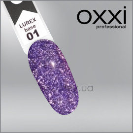 Камуфлирующая база для гель-лака Oxxi Professional Lurex Base 1, индиго, светоотражающая, 10мл