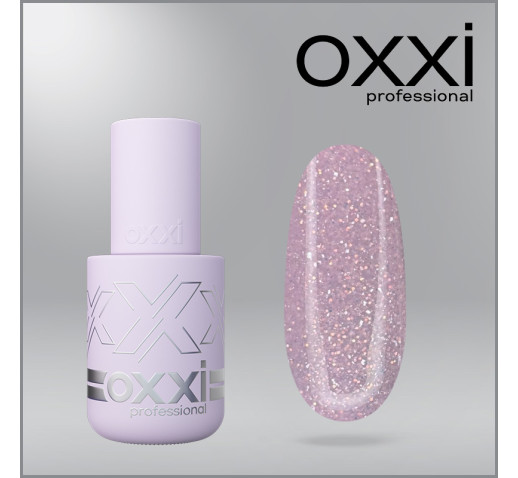 Камуфлирующая база Sugar Base Oxxi Professional 1, розовая с глитером,10мл