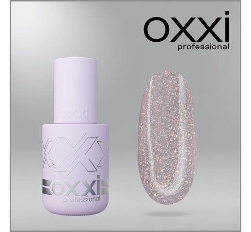 Камуфлирующая база Sugar Base Oxxi Professional 2, бледно-розовая с глиттером,10мл