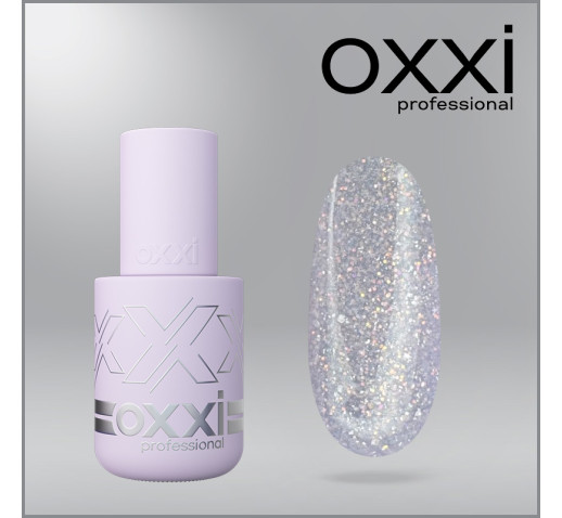 Камуфлирующая база Sugar Base Oxxi Professional 6, сиреневая с глиттером, 10мл