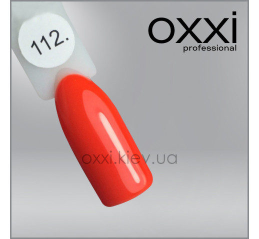 Гель-лак Oxxi 112 яркий красно-оранжевый, неоновый, 10мл