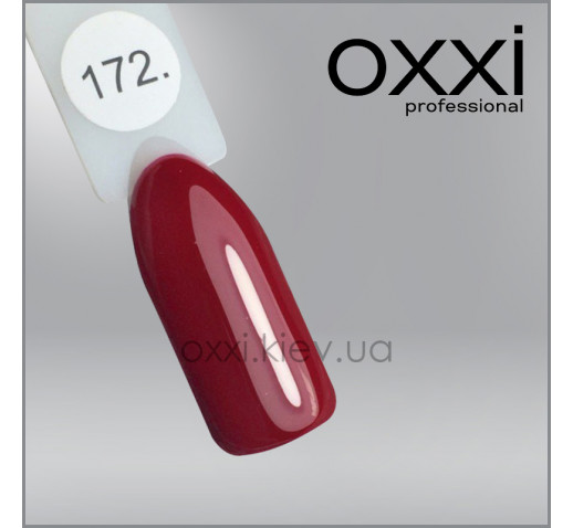 Гель-лак Oxxi 172 темный красный, эмаль, 10мл