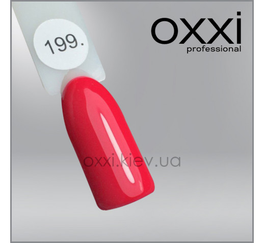 Гель-лак Oxxi 199 яркий розовый, неоновый, эмаль, 10мл