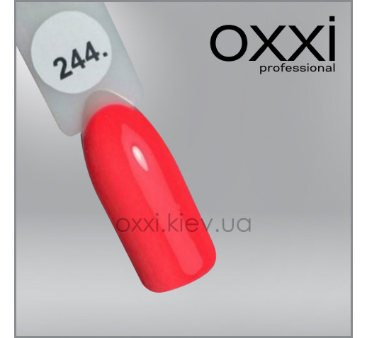 Гель-лак Oxxi 244 яркий коралловый, неоновый, 10мл