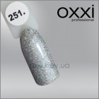 Гель-лак Oxxi 251 серебристый с голографическими блестками, 10мл