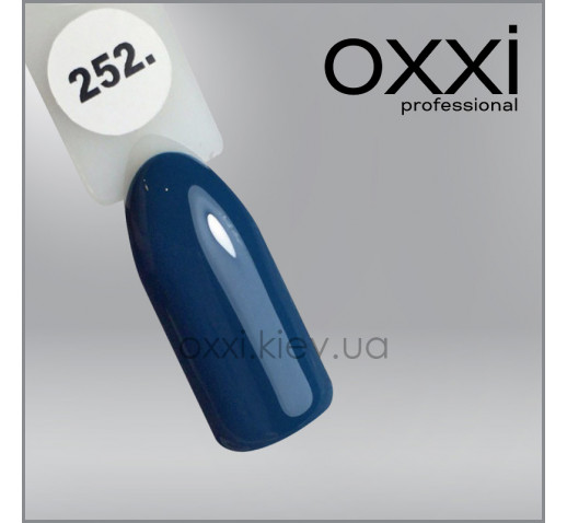 Гель-лак Oxxi 252 темный бирюзовый, эмаль, 10мл