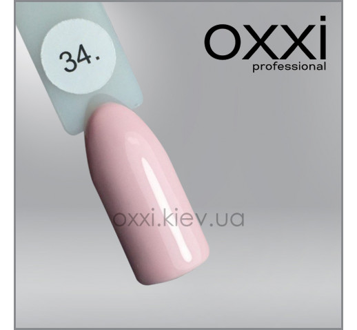Гель-лак Oxxi 34 бледный персиково-розовый, эмаль, 10мл