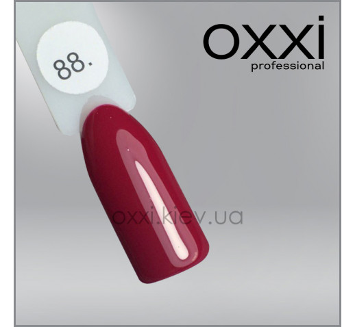 Гель-лак Oxxi 88 темный красно-малиновый, эмаль, 10мл