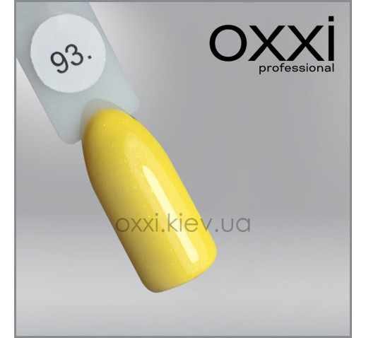 Гель-лак Oxxi 93 желтый с еле заметными блестками, 10мл