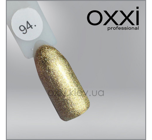Гель-лак Oxxi 94 золотистый с голографическими блестками, 10мл