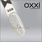 Гель-лак Oxxi 308, серебристые и голографические блестки и конфетти, 10мл