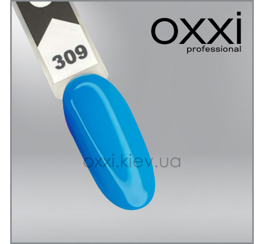 Гель-лак Oxxi 309, лазурно-синий, 10мл