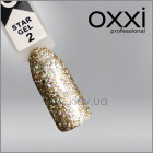 Гель-лак Oxxi Star Gel 2 золотистый, глиттерный, 10мл